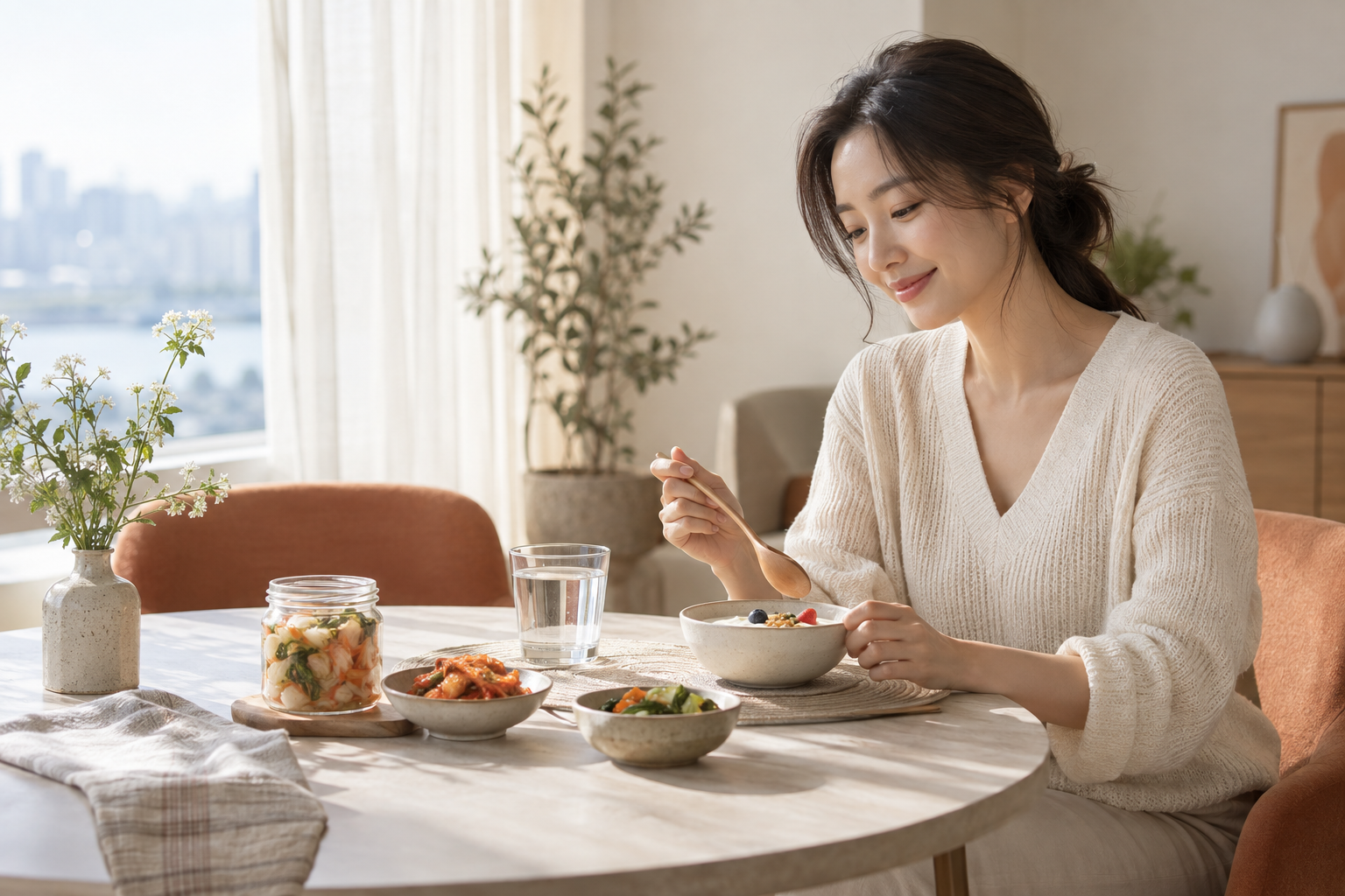 낙산균 장 건강 정보를 살펴보는 설명 이미지